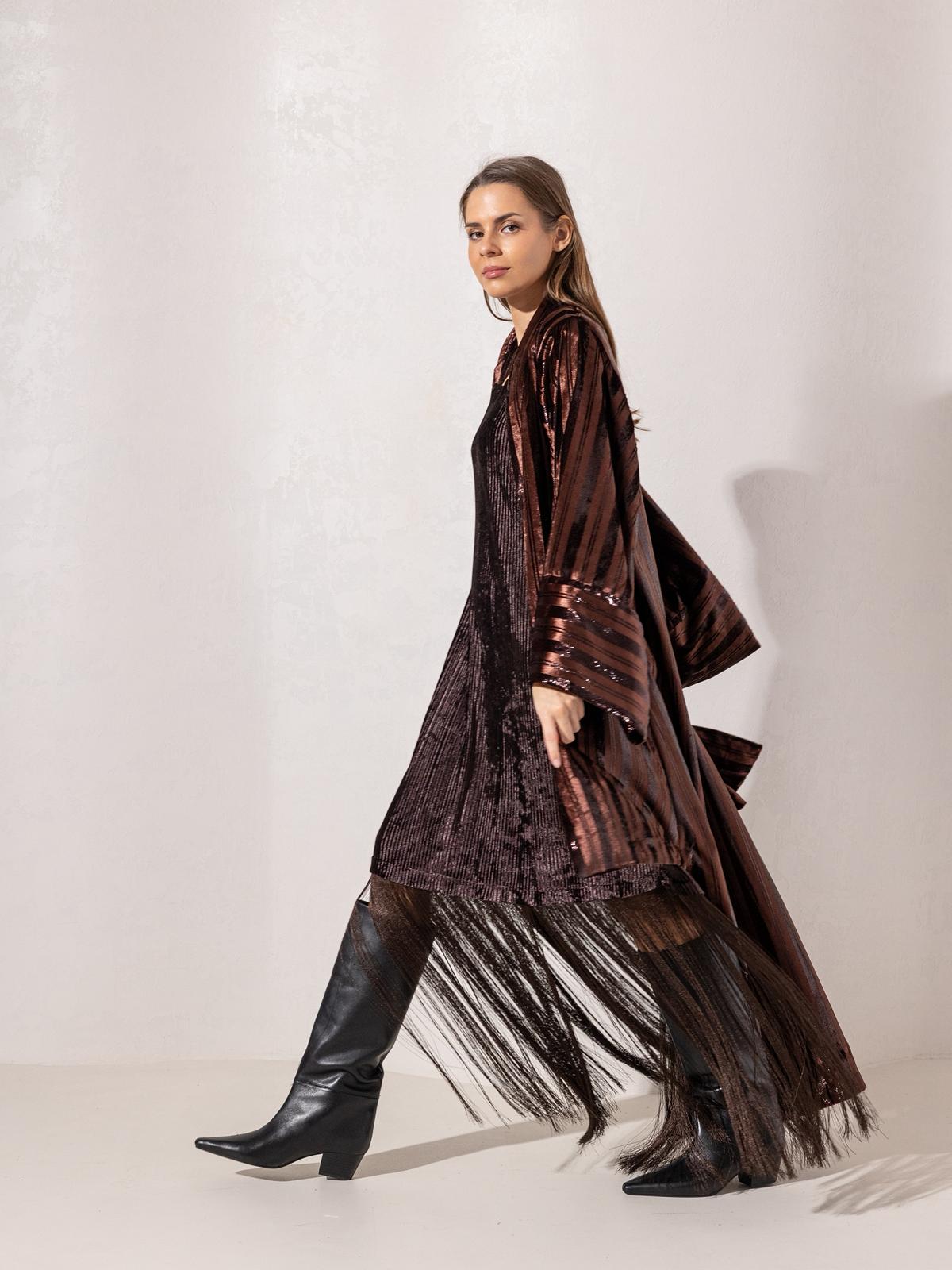 Lilly’s fringed Set - Espresso brown