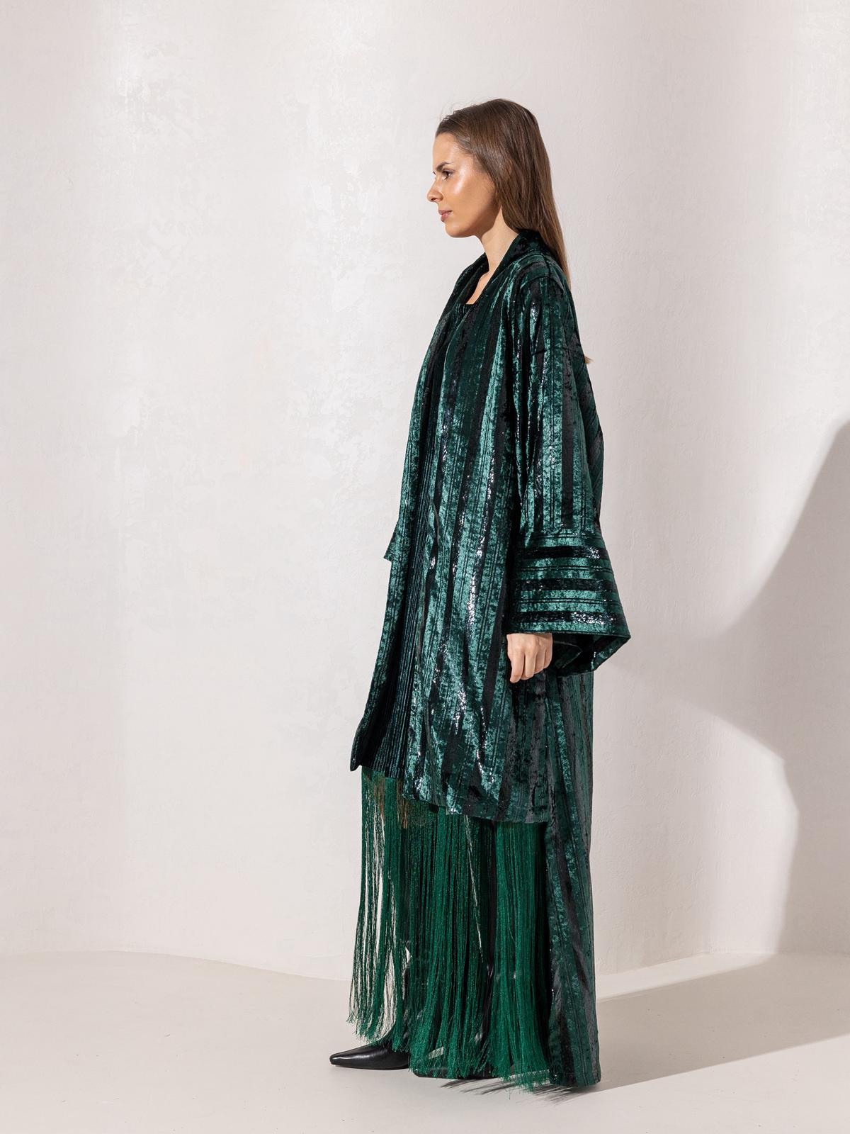 Lilly’s Fringed Set - Forest green