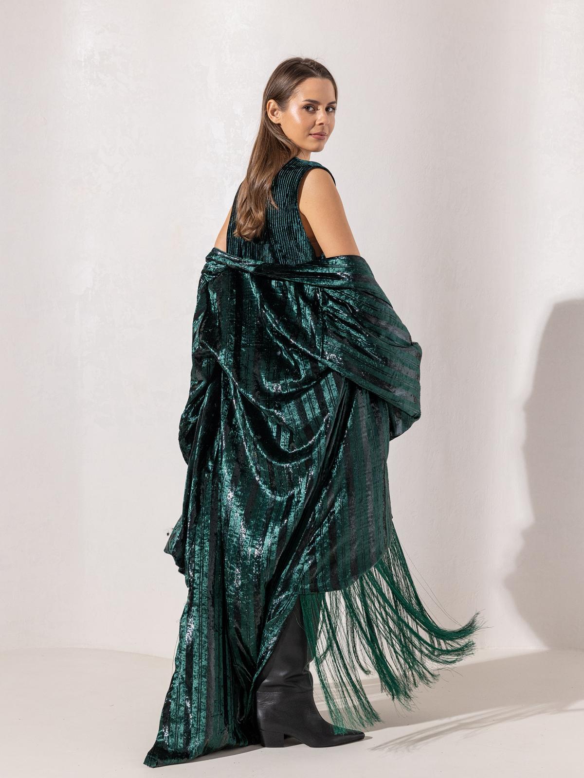 Lilly’s Fringed Set - Forest green