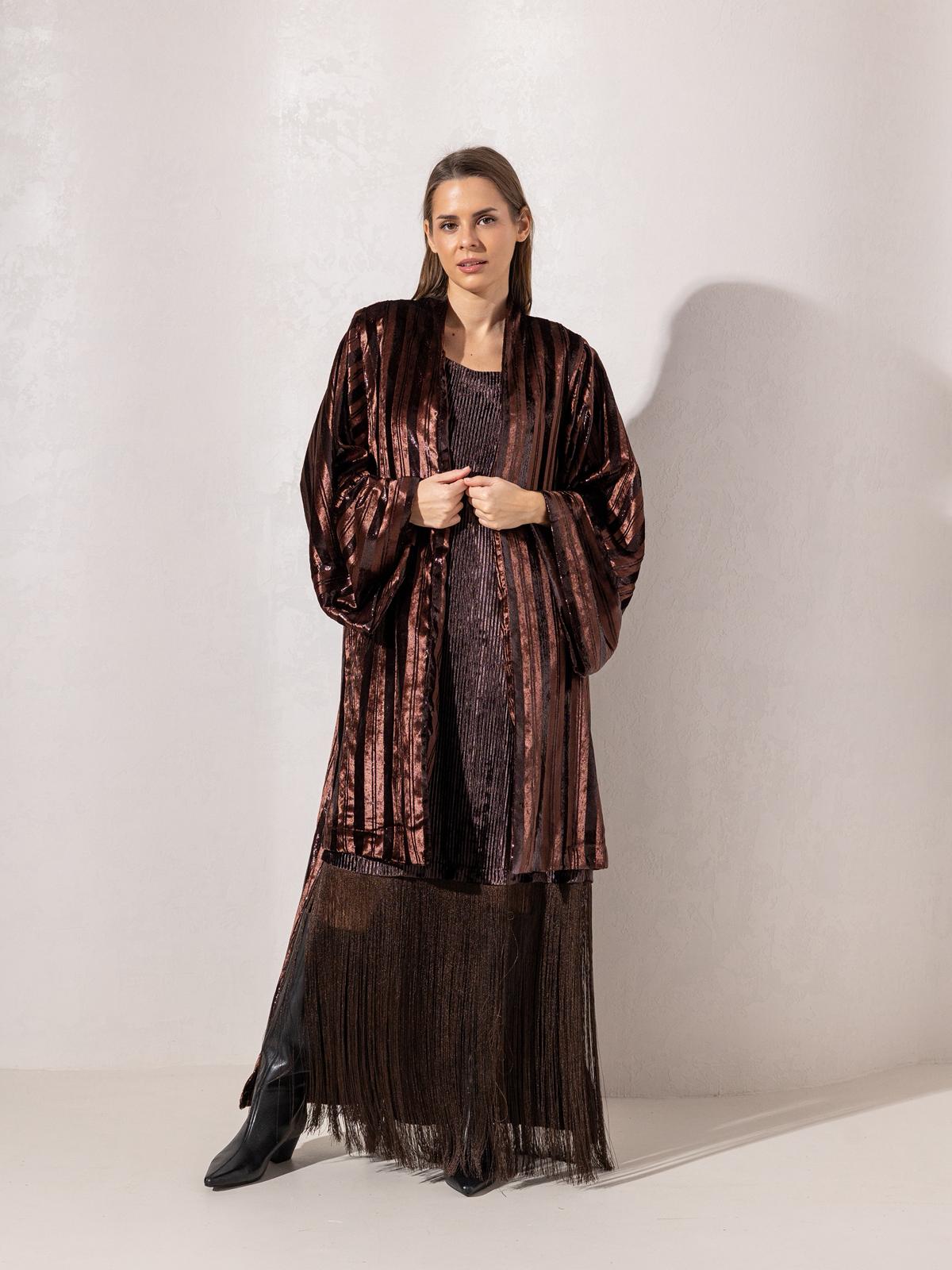 Lilly’s fringed Set - Espresso brown