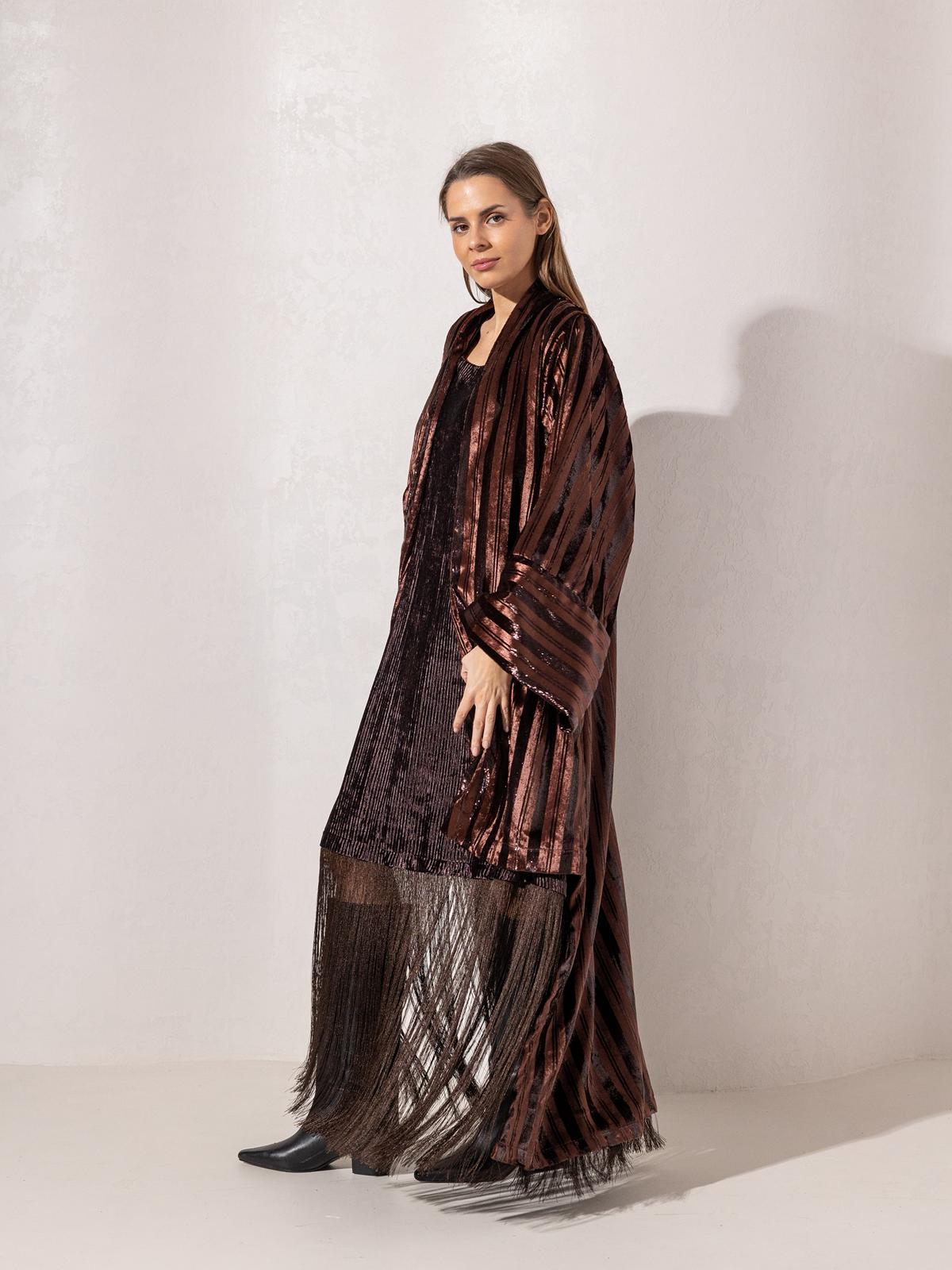 Lilly’s fringed Set - Espresso brown