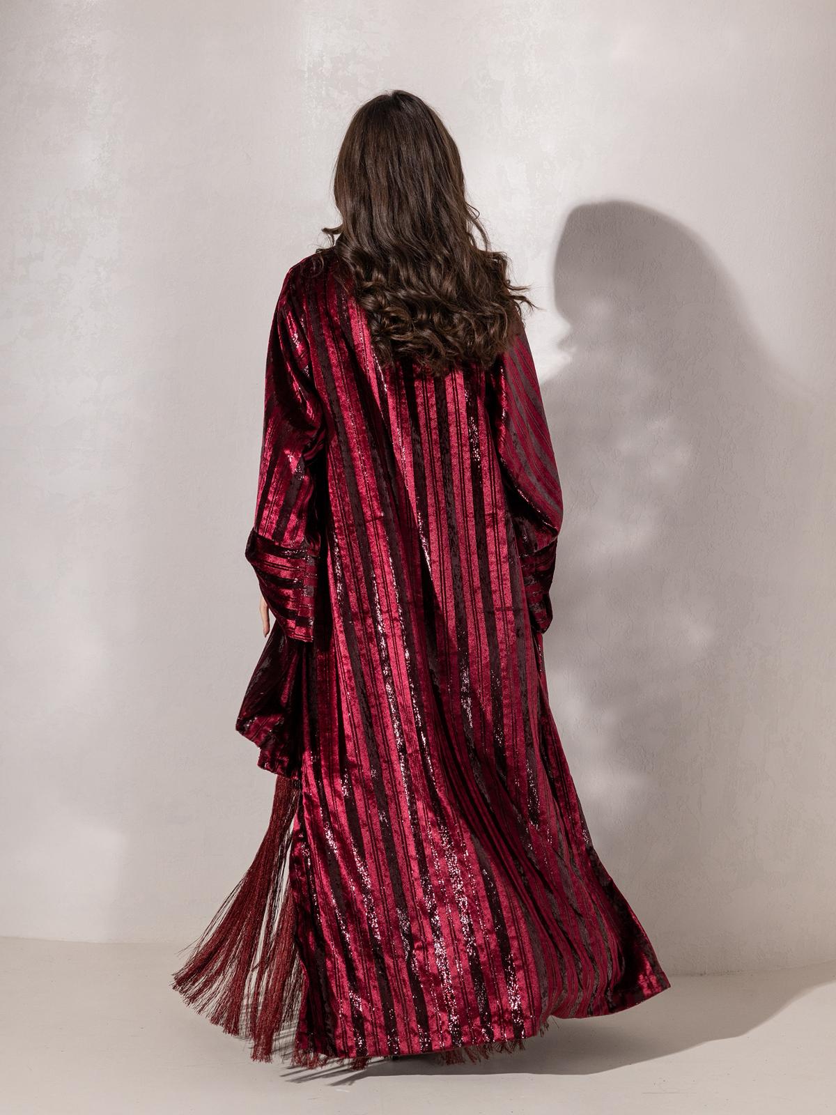 Lilly’s Fringed Set - Deep ruby