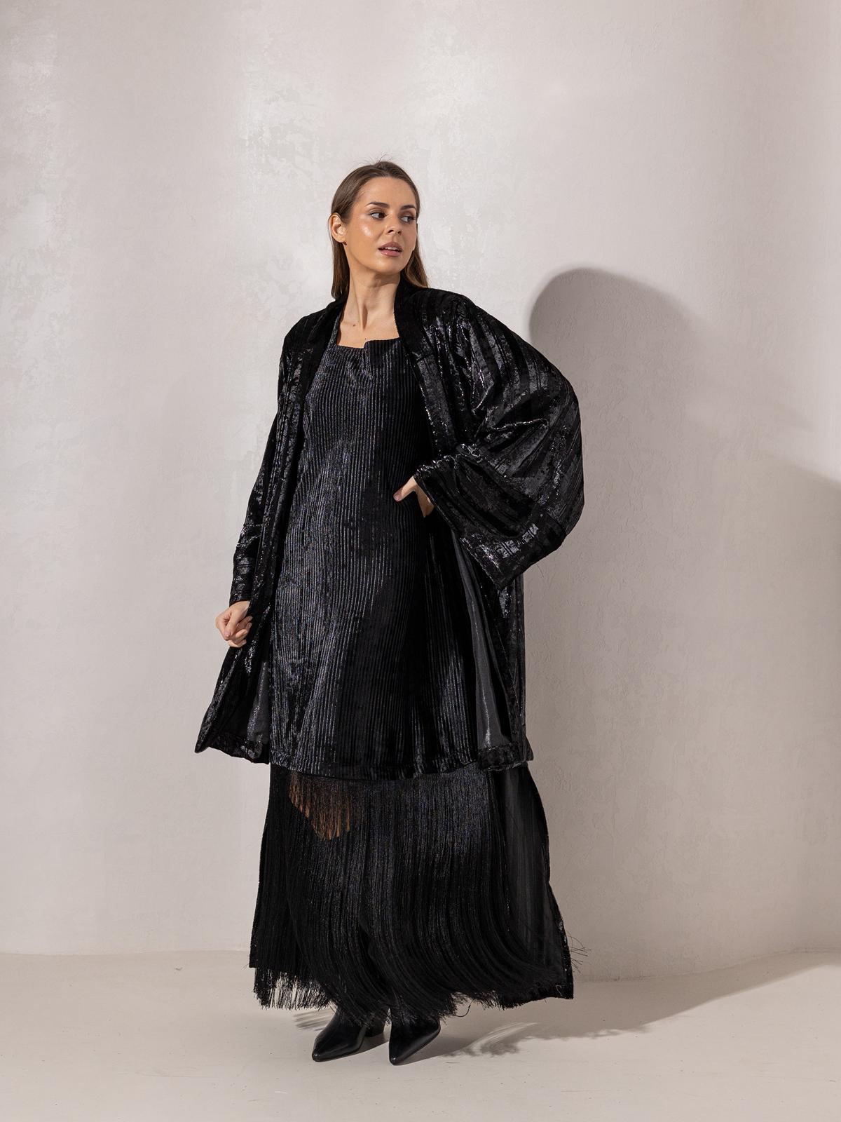 Lilly’s Fringed Set - Royal Black