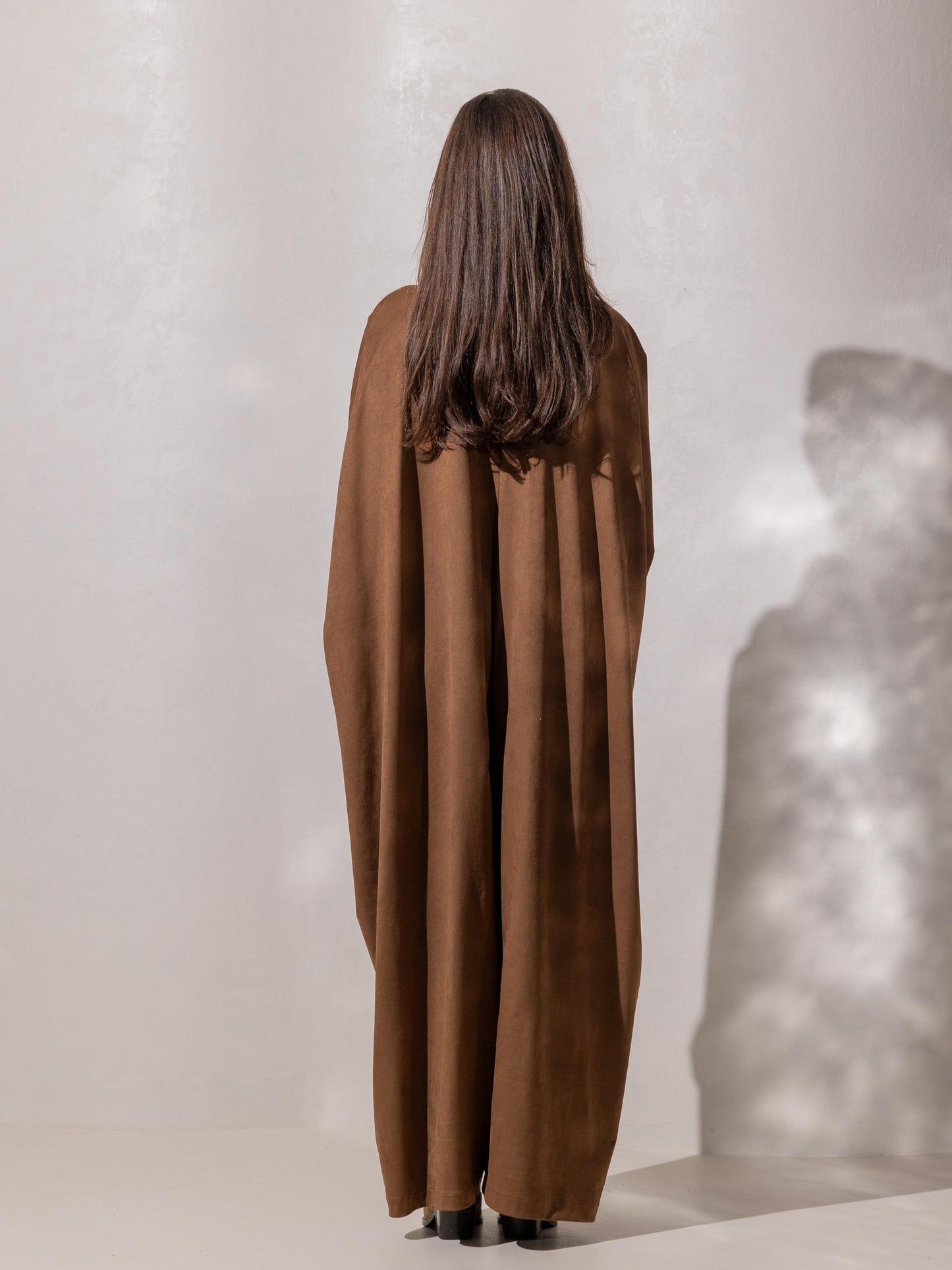 A’s Signature jumpsuit in - Warm borwn Suede