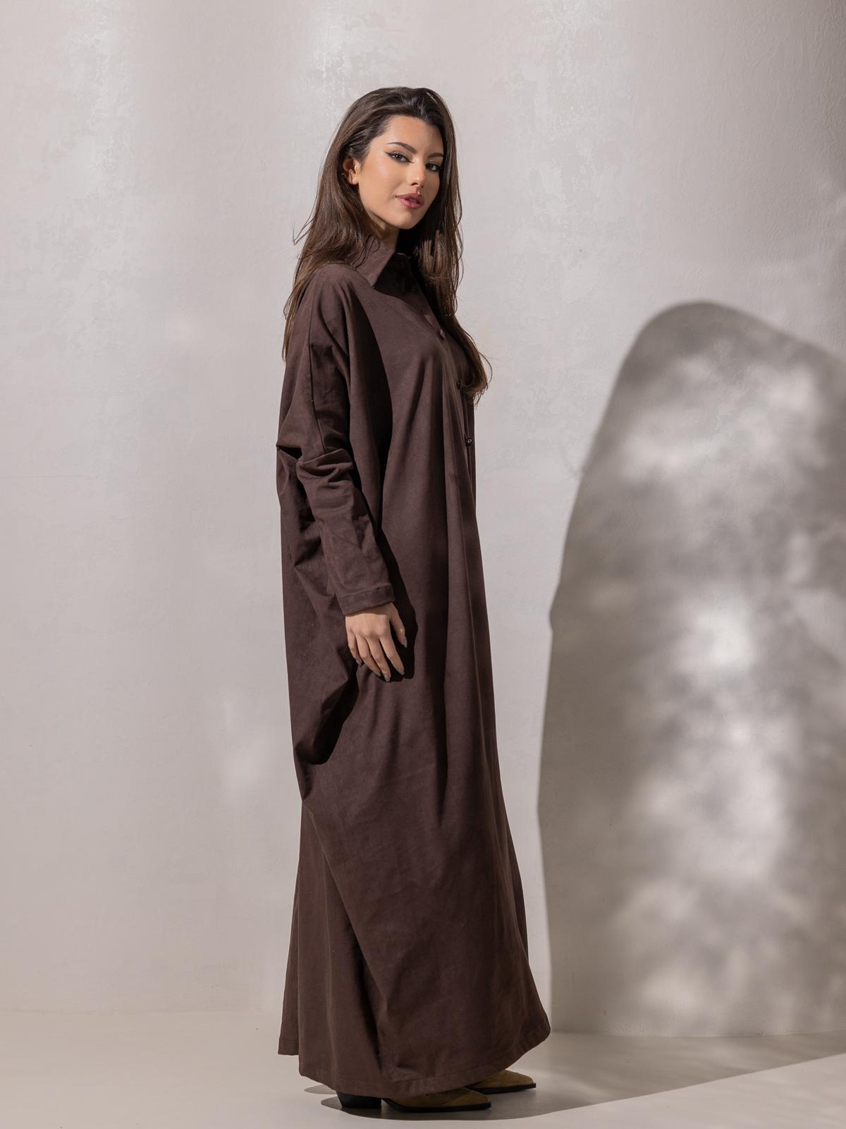 A’s Signature jumpsuit - in espresso suede