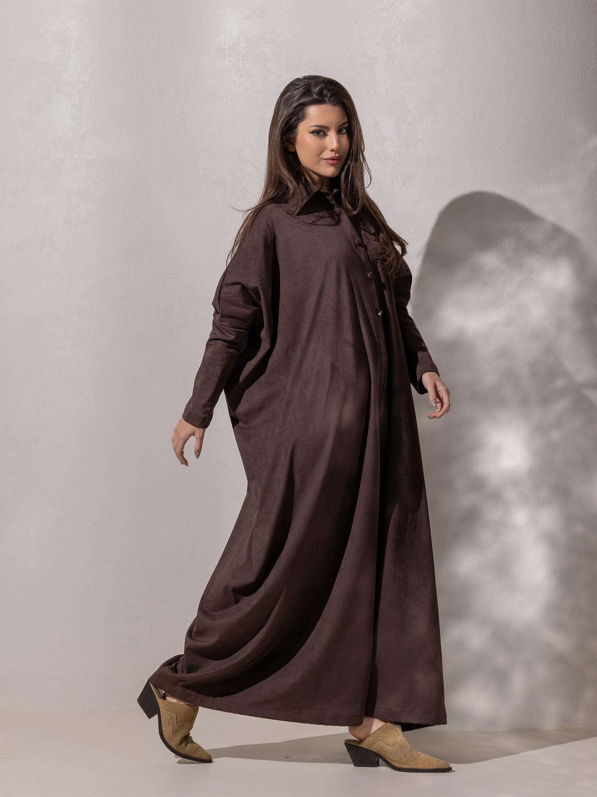 A’s Signature jumpsuit - in espresso suede